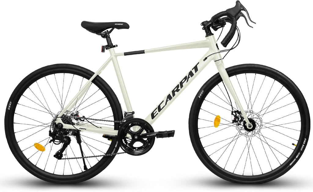Road Bike, 700C Wheel City Commuter Bicycle, 16 Speed Drop Bar, Fast Acceleration, Racing Bike with Disc Brakes, with Light Weight Aluminum Alloy Frame, Sport Bike, Urban Adult Bicycle