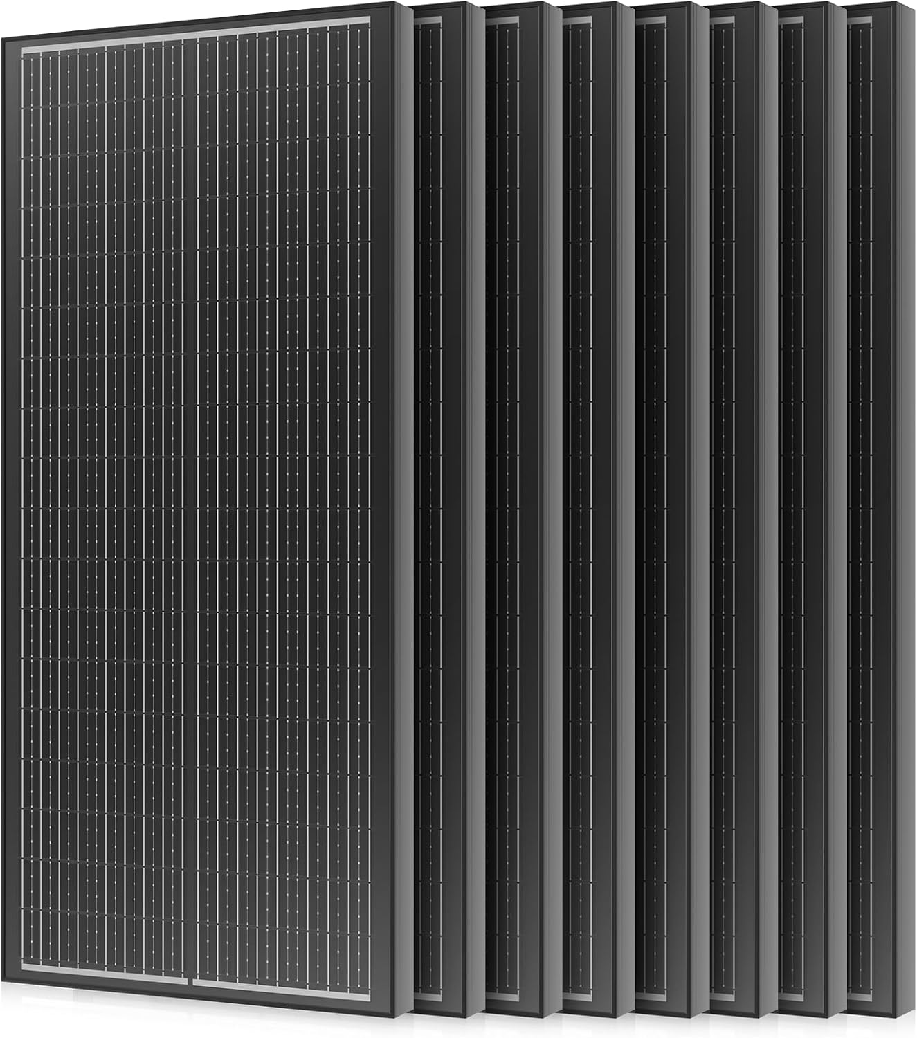 18BB N-Type 800 Watt Solar Panel, 12V 8PCS 100W Solar Panels, 25% High-Efficiency, Monocrystalline PV Modules, for RV, Marine, Boat, Shed Farm, Rooftop, Farm and Off-Grid System