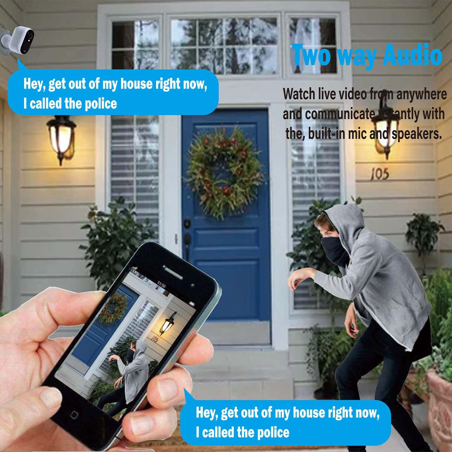 Arlo Essential Spotlight Camera, Wireless Security Camera, Outdoor Camera HD (2nd Gen),1080p Video, Color Night Vision, Direct to WiFi No Hub Needed, Surveillance cam, White (Arlo Camera_3 Pack)