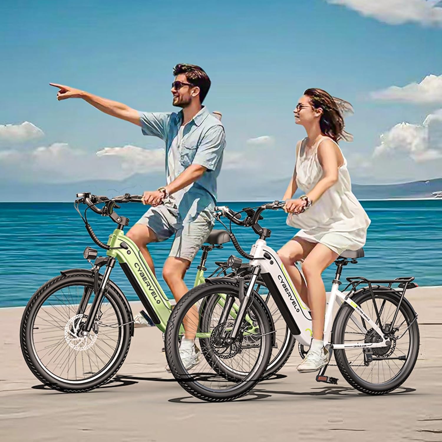 1000W Peak Electric Bike for Adult,48V 25AH(1200WH) 26' Ebike, up 80 Miles Removable Battery,Adult Electric Bicycles for All Terrain,Men Women E Bike for Commute Beach