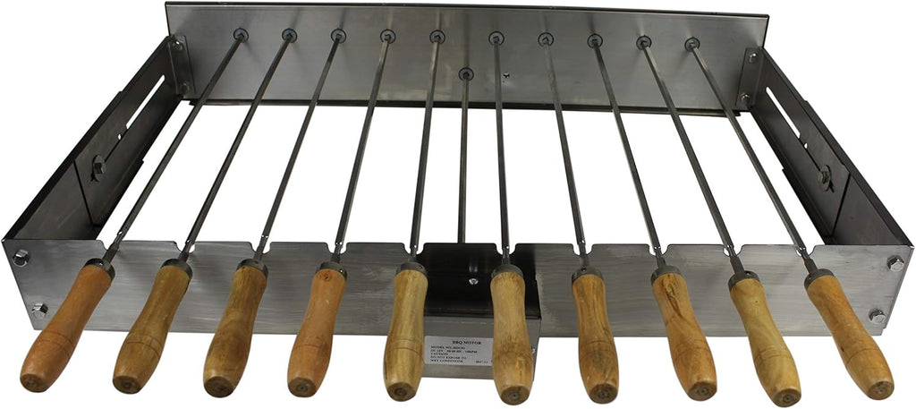 Grill Top Multispit Rotisserie with 10 Rotating skewers - Stainless Steel
