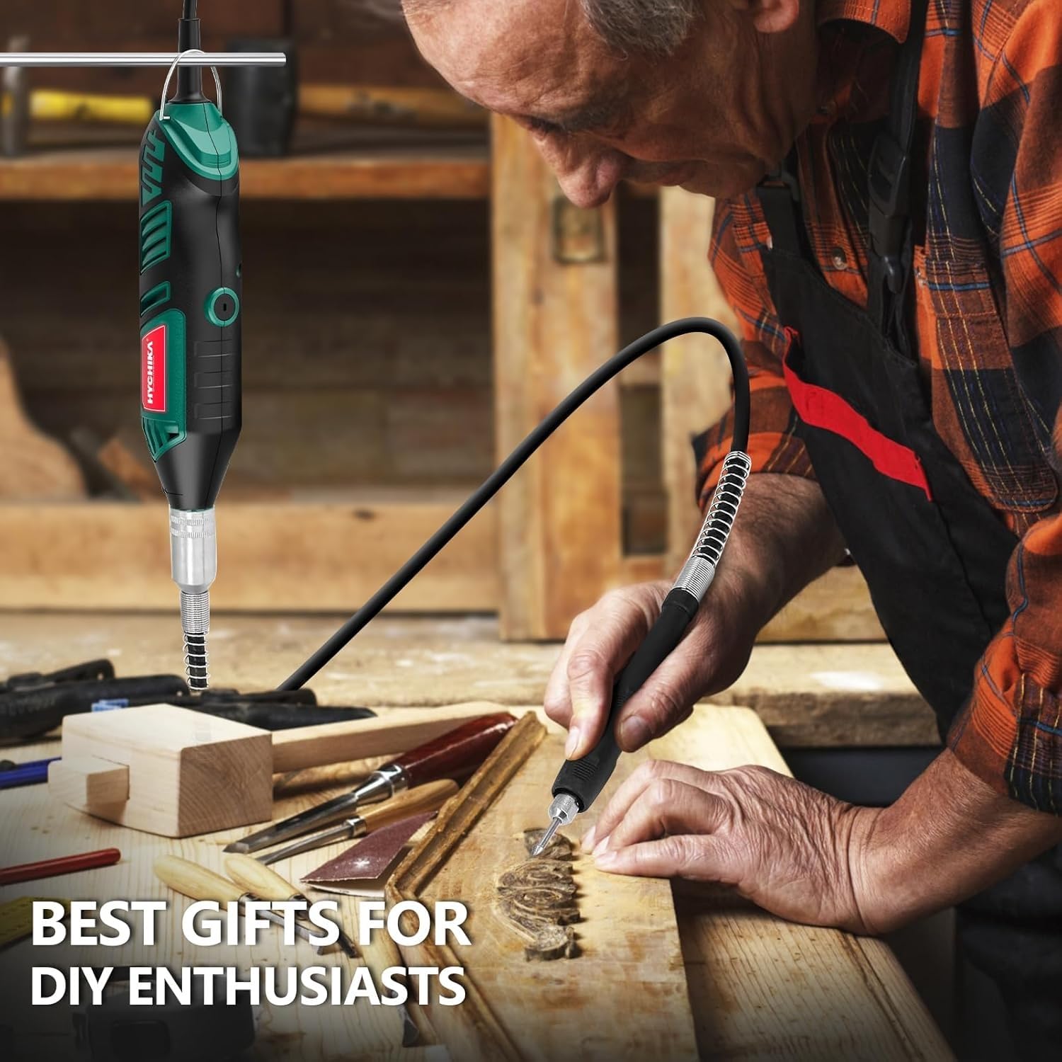 HYCHIKA Cordless Hammer Drill Driver 18V,180W Rotary Tool,2-Tool Power Tool Set Combo Kit