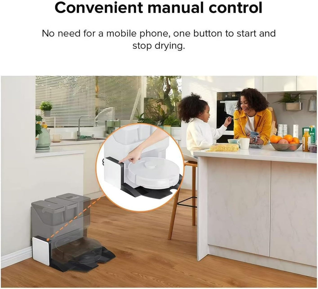 Original S7 Empty Wash Fill Dock 、Smart Dryer Module，Compatible for Roborock S7 MaxV Ultra App Control 、 Robot Cleaner Mop Drying Accessory(Dry Kit-US Adapter)