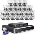ANNKE H800 32CH PoE Home Security Camera System, 24 x Wired 4K Outdoor IP Cameras with Clear Night Vision, H.265+ 12MP NVR Surveillance System 6TB HDD, for 7/24 Recording