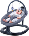VaVaSoo 2-in-1 Electric Baby Swing, Toddler Seat up to 66 lbs, Dual-Arm Support for Enhanced Stability, 3 Swing Motions & 8 Soothing Sounds, Baby Rocking Chair with Remote,Adjustable Height, Dark Gray