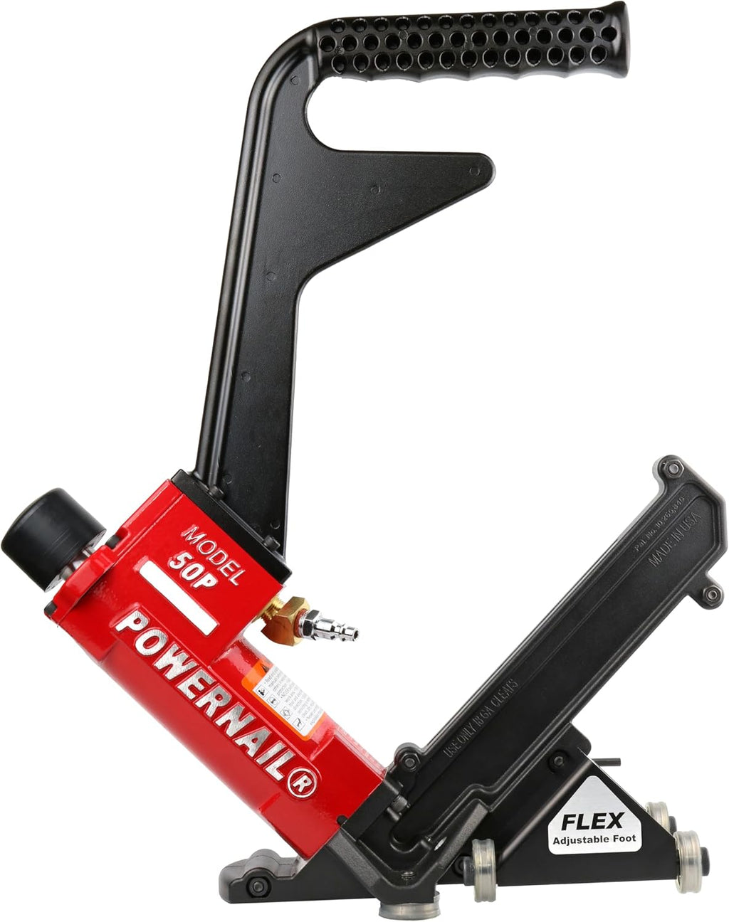 Powernail 50P2FLEXPRXLW Pneumatic 18 Gauge L-Cleat Flooring Nailer with Flex Power Roller Adjustable Base
