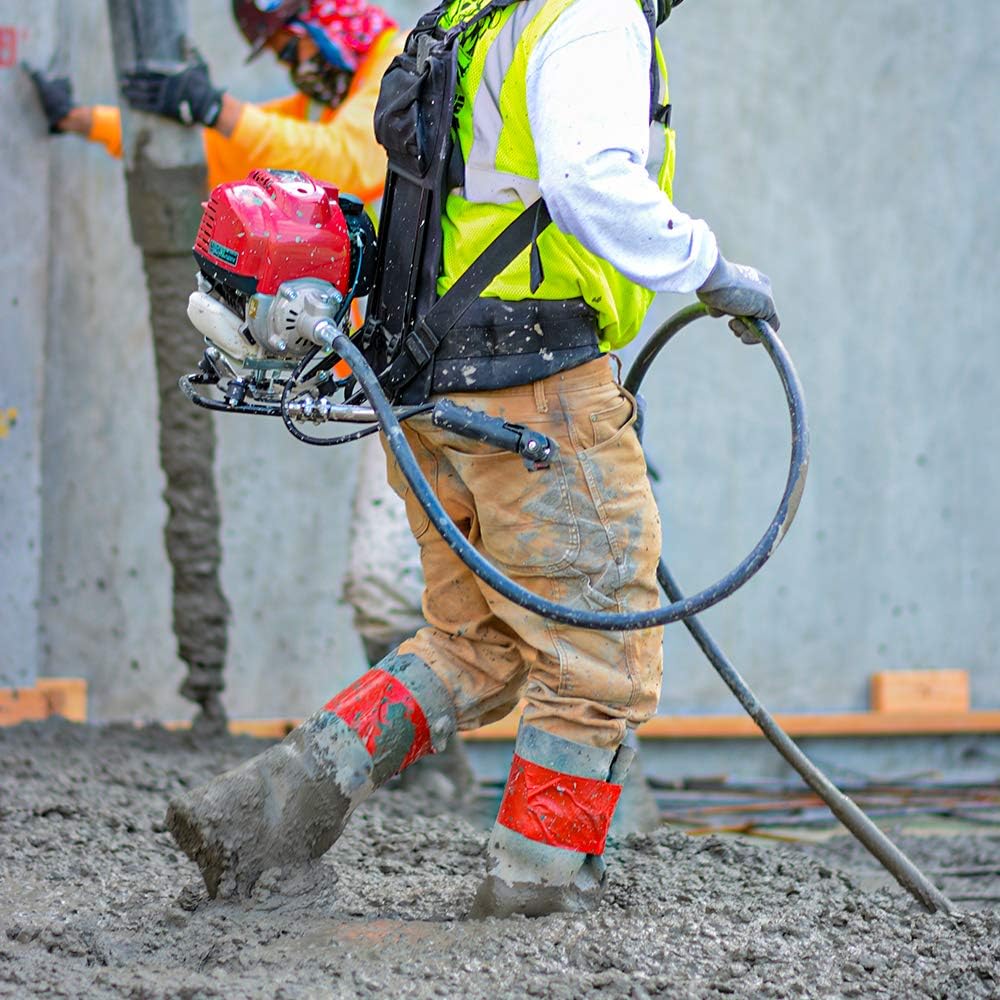 TOMAHAWK Concrete Vibrator 10ft Flex Shaft Cable Whip 2' Head 12000 VPM