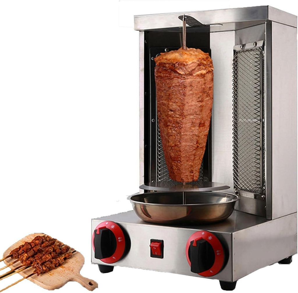 Electric Doner Kebab Machine|Electric Cooking Grill Barbecue Machine|360° Rotating Vertical Rotissery|Vertical Kebab Burner|Temperature Switch|with Electric Kebab Cutter