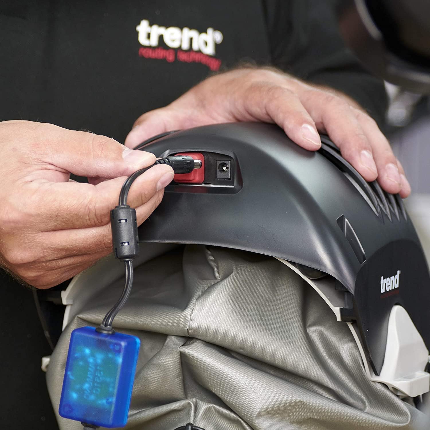 TREND Airshield Pro Full Air Circulating Face Shield w/Ear Defenders - Complete Face and Hearing Protection Pack, AIR/PRO/D2