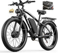 6000W Peak Dual Motor Electric Bike for Adults, 24' Fat Tire Ebikes 52V 32AH, Fast 45 MPH, 100 Miles Long Range, Hydraulic Brake, Pedal Assist Electric Bicycle for Off-Road Mountain Snow Commuter