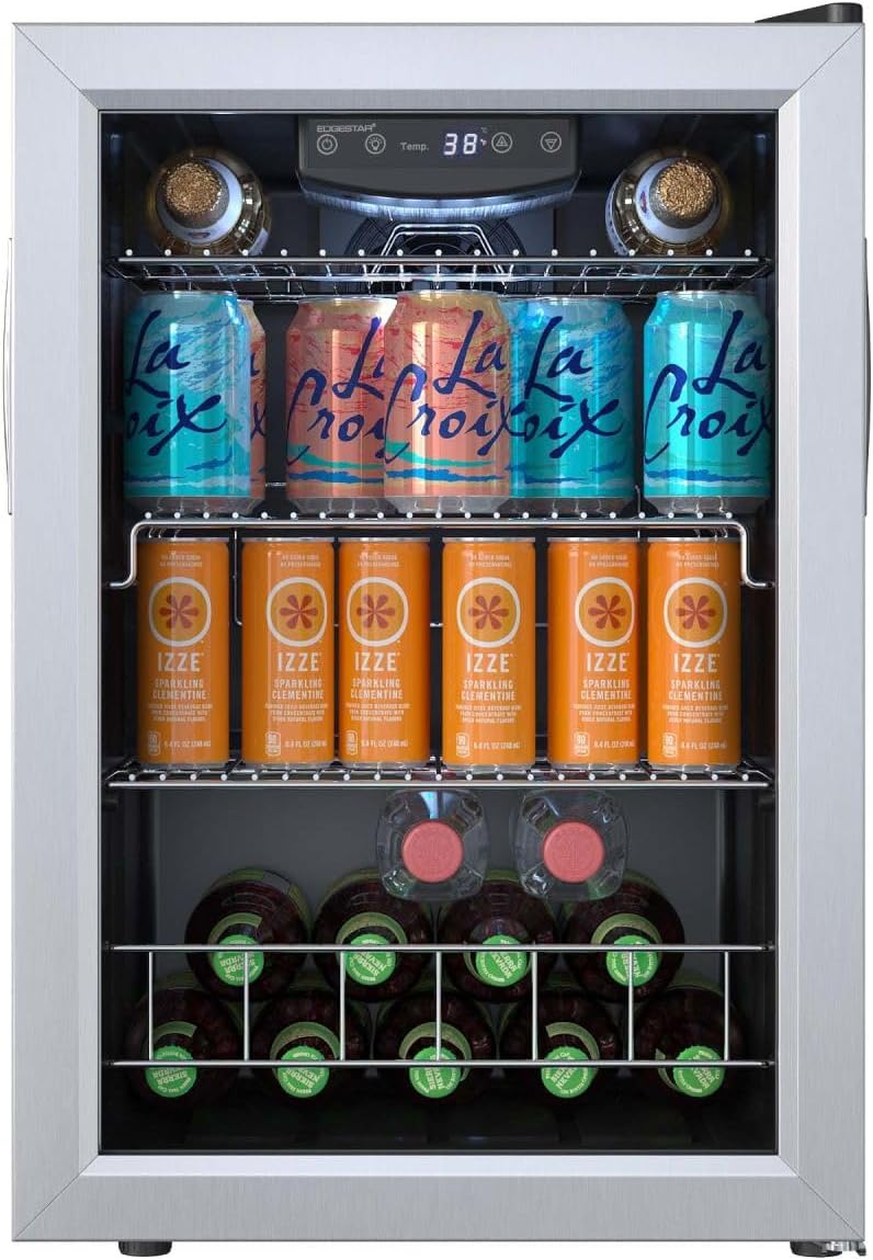 EdgeStar BWC91SS 17 Inch Wide 80 Can Capacity Extreme Cool Beverage Center