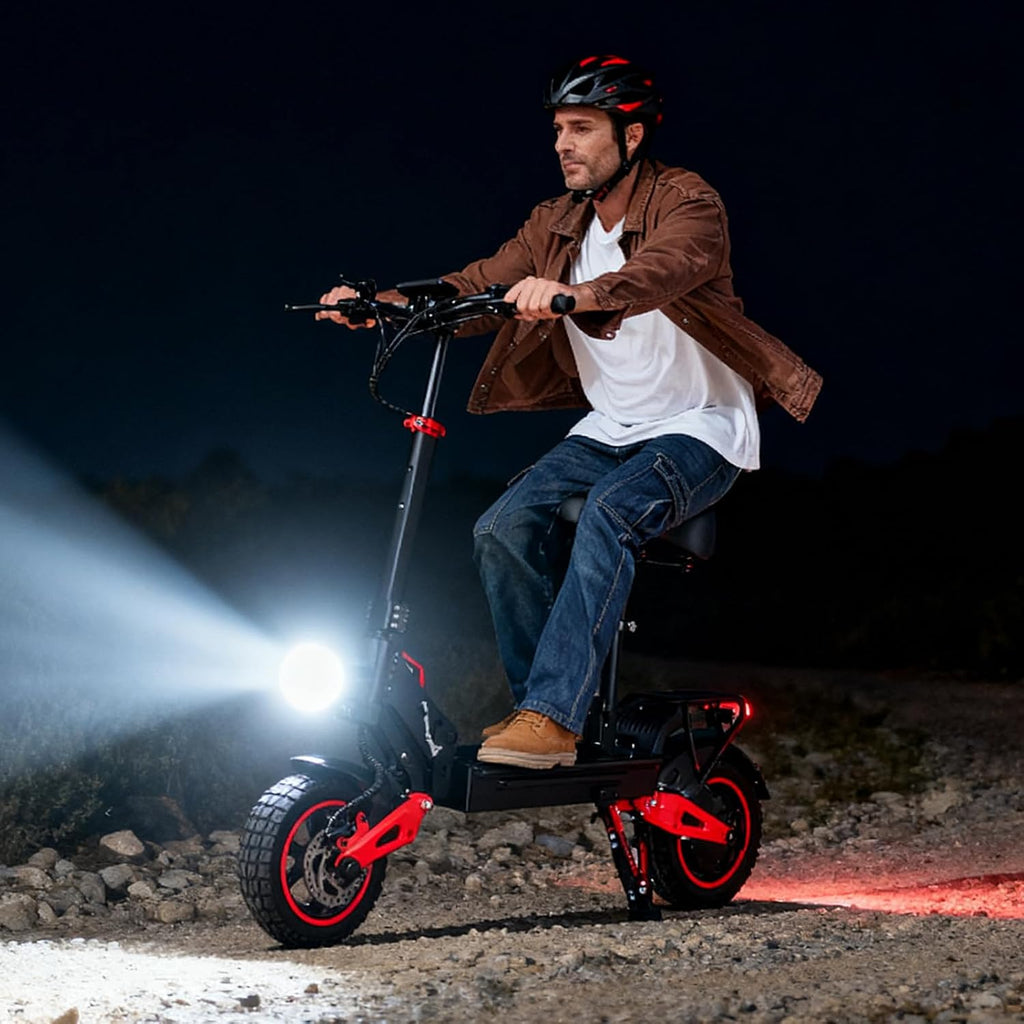 Electric Scooter Adults, 26/37 Miles Long Range, 28/34 Mph Max Speed, 10/11' Off-Road Tires,1200W/1600W Motor, Adjustable Handlebar Height, Dual Braking System,Folding Commuter E Scooter