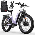 Seemoon Electric Bike,4000W Dual Motor Ebike for Adults,52V 1040Wh Removable Battery E-Bike for Men Women,38MPH Up to 105 Miles,26' Fat Tire Fast Step Thru Electric Bicycle for Commuter