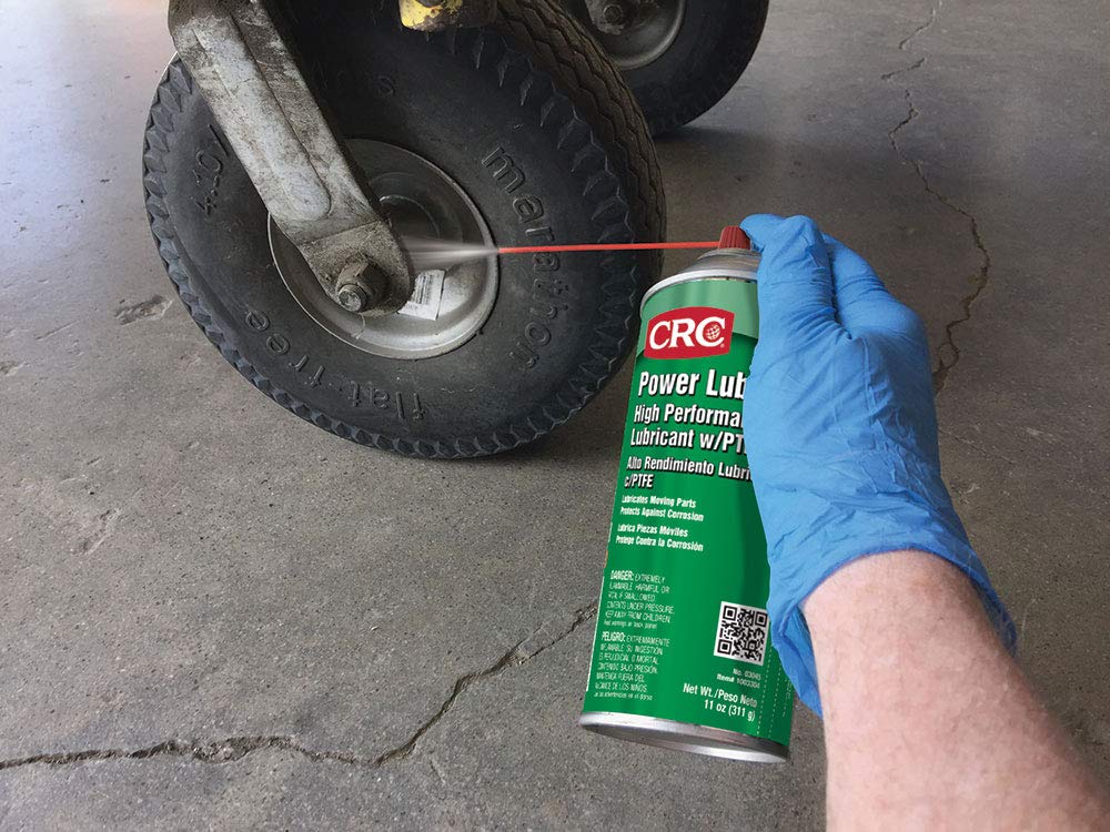 CRC Power Lube Industrial High Performance Lubricant w/PTFE 03045 – [Pack of 12] 11 Wt Oz., High Performance Aerosol Lubricant