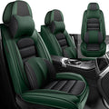 Car Seat Cover Fit for Rivian R1T 2022-2025,Compatible Airbag Non-Slip Waterproof Seat Cover,Car Seat Protector Premium Interior (Luxury 2 Seats,Black Green)