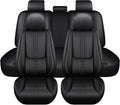 Leather Seat Covers for Jaguar XJ8 2000-2008,Premium Car Seat Covers Full Set,Waterproof Car Seat Protectors with Airbag,Comfort Interior Cover Seats for Cars(Black)