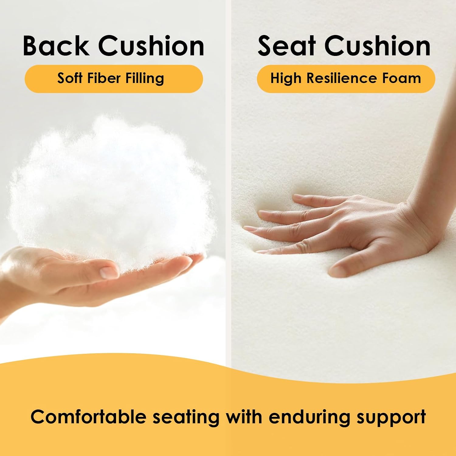 Outdoor High Back Chair Cushion, 2 Pack 44x21 inches Patio Chair Cushions Water Repellent Rocking Cushions Indoor Furniture Seat Pad, Black White Mini Check