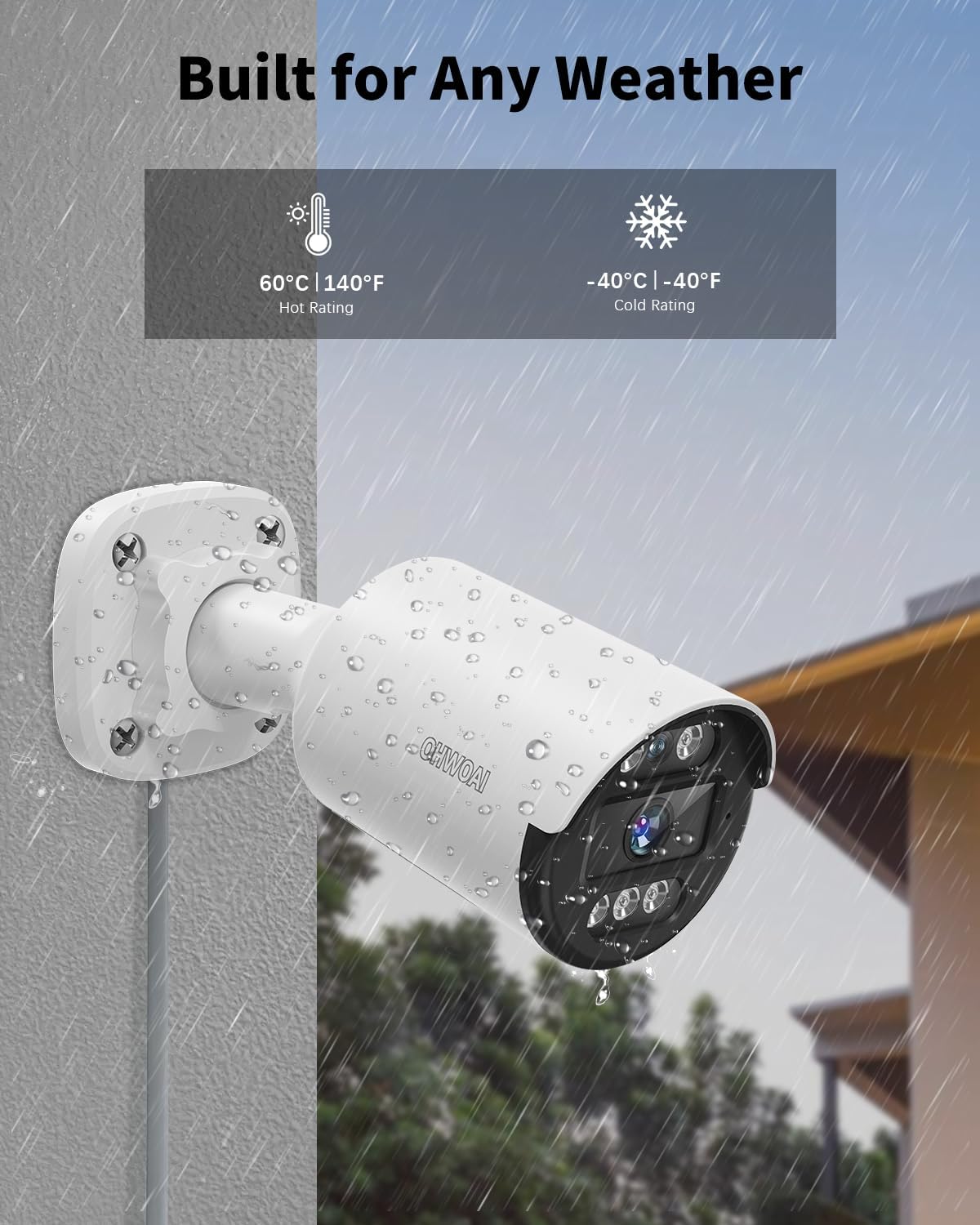 《5MP Super HD & 80ft IR Night Vision》Wired Security Camera System Outdoor, IP67 Waterproof CCTV Cameras Systems with AI Human Detection, Home Video Surveillance DVR Kits