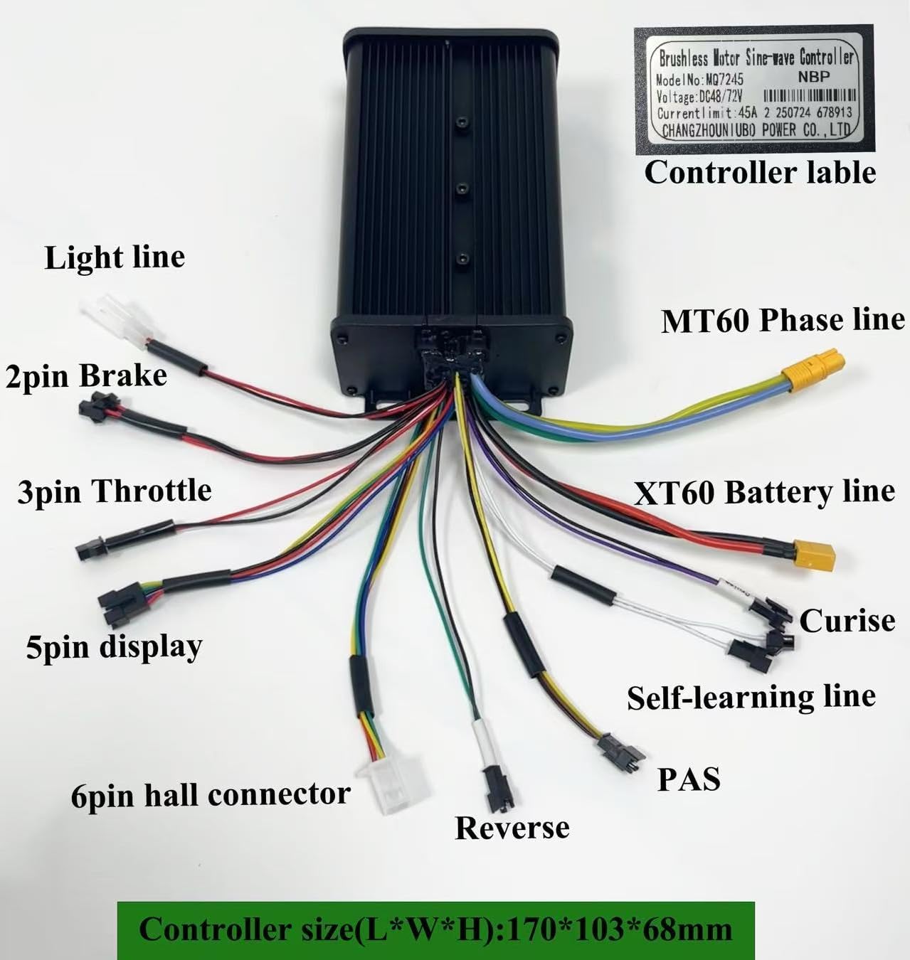 Programmable!color Display , Fat Electric Bike Kit 60V/72V 2000W Electric Fat tire Snow Bike Rear Wheel Hub Motor Kit with Sabvoton 45A sine wave controller , TFT UCK1 Color Display ,7-speed flywheel and torque arm