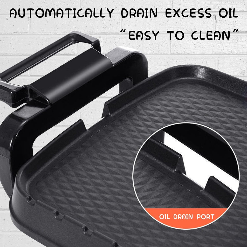 Household Electric Hot Pot with Grill, Detachable Soup Pot and BBQ Pan, Independent Power Supply, Non-stick Pot, Easy to Clean, For 5-10 People to Enjoy, 2700 W