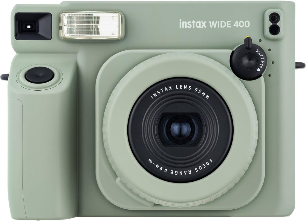 Fujifilm Instax Wide 400 Instant Film Camera Bundle with Fuji Instax-Wide Instant Film Color Print (20 Sheets) + Vintage Style Compatible Carrying Case + Photo Album + More