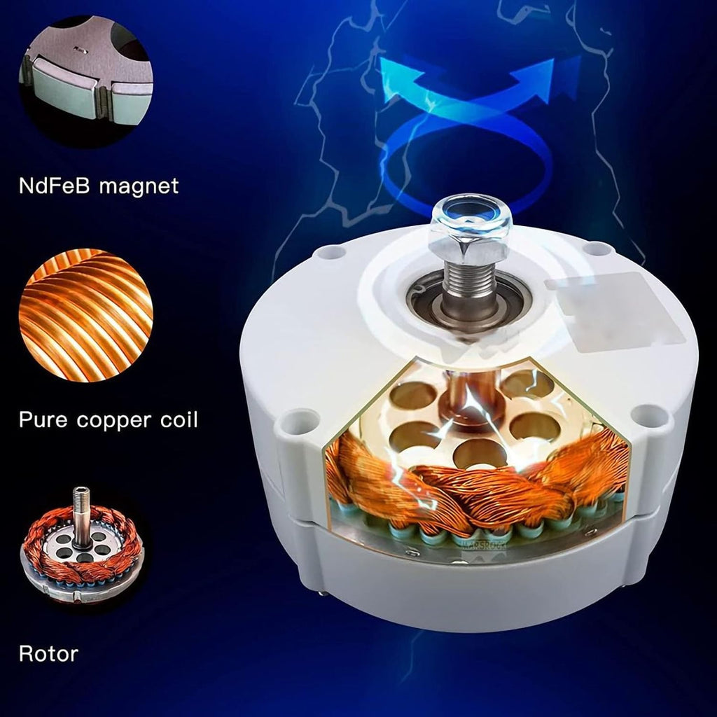 400W Wind Turbine Alternator, 3-Phase Rare-Earth NdFeB Permanent Magnet Generator 12V/24V/48V 600RPM With Rectifier For Home & Off-Grid Power Systems(48v)
