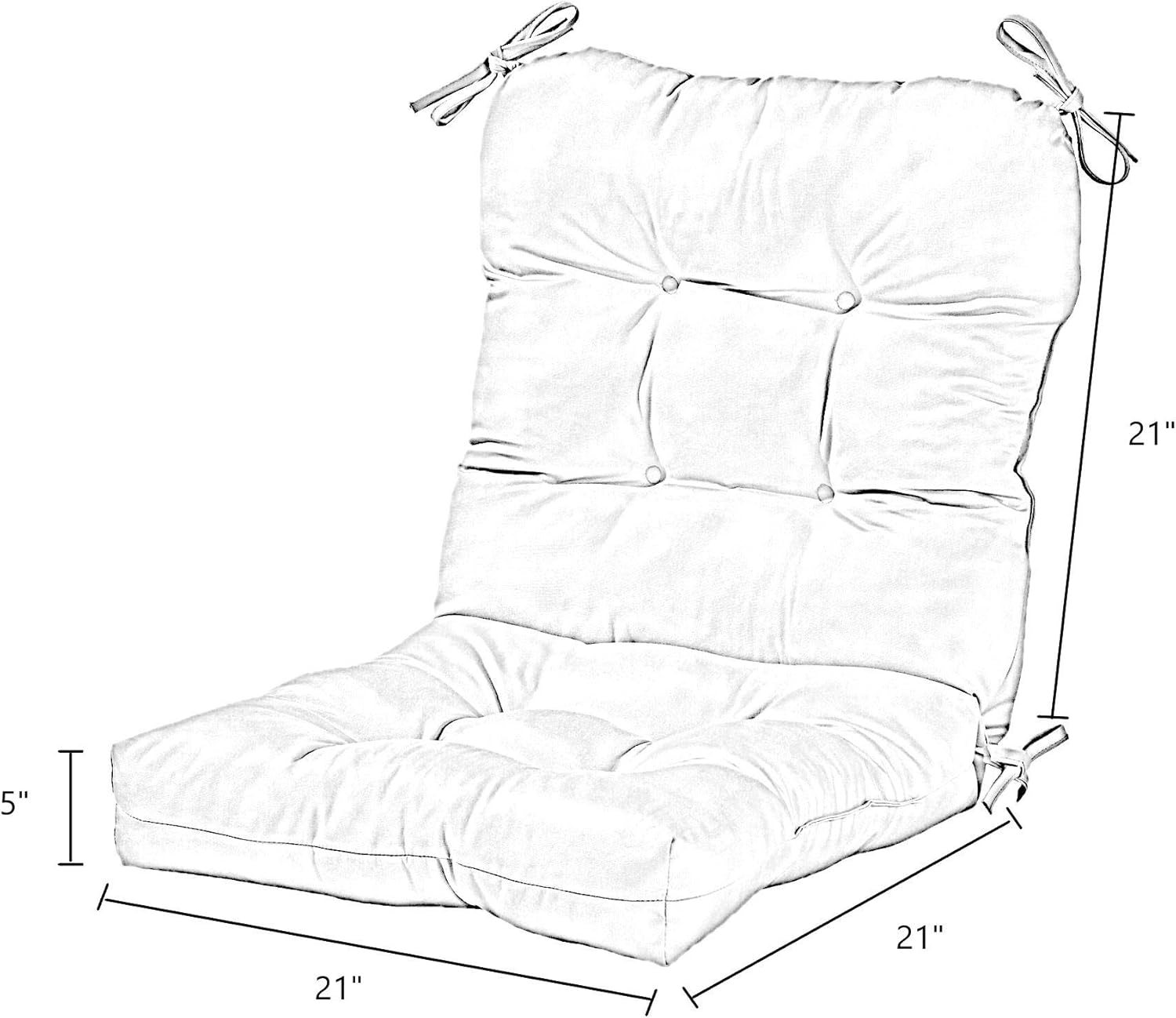 Greendale Home Fashions Outdoor 42x21-inch Seat/Back Chair Cushion (Set of 2), Magnolia Floral