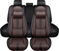 Leather Seat Covers for Hyundai Santa Cruz 2022-2025 2026,Car Seat Covers Full Set,Waterproof Car Seat Protectors with Airbag,Comfort Interior Cover Seats for Cars(Black+Brown,Pillows)