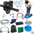 FAHKNS Zip Line Kit for Kids Adults: 100FT Up to 400 lbs - Updated Removable Design Trolley,Thickened Seat,Safety Harness,Quick Tighten Zipline Kits for Outdoor Backyard