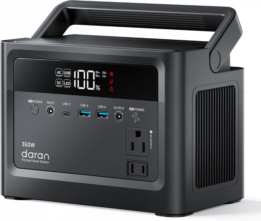 2026 Portable Power Station 700W Surge, 230.4Wh LiFePO4 (LFP) Battery, Power Bank 110V/ 350W Pure Sine Wave AC Outlet, Solar Generator Fast Charging for Camping, Emergency, Laptop, RV, Off-Grid Living