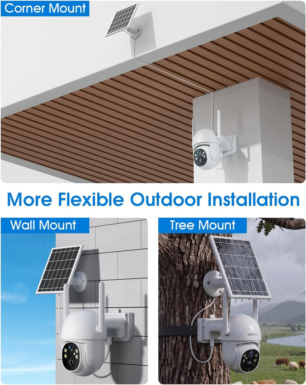 SANSCO 4G LTE Cellular Solar Security Camera Wireless Outdoor, Lifetime Free Unlimited Data, NO WiFi 2K Color Night Vision, PTZ 360 View, 2 Way Audio, Motion Detection, Built-in SIM Card, 64G TF Card