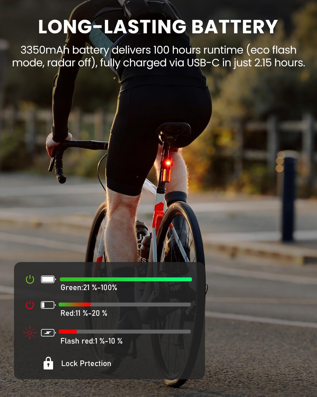 MagicShine SEEMEE R300 Bike Radar Tail Light with Smart Rearview Detection,270°Wide Angle Boosts Rider Awareness & Visibility Battery Life 100H,IPX6 Waterproof,ANT+ Compatible with Garmin/Wahoo