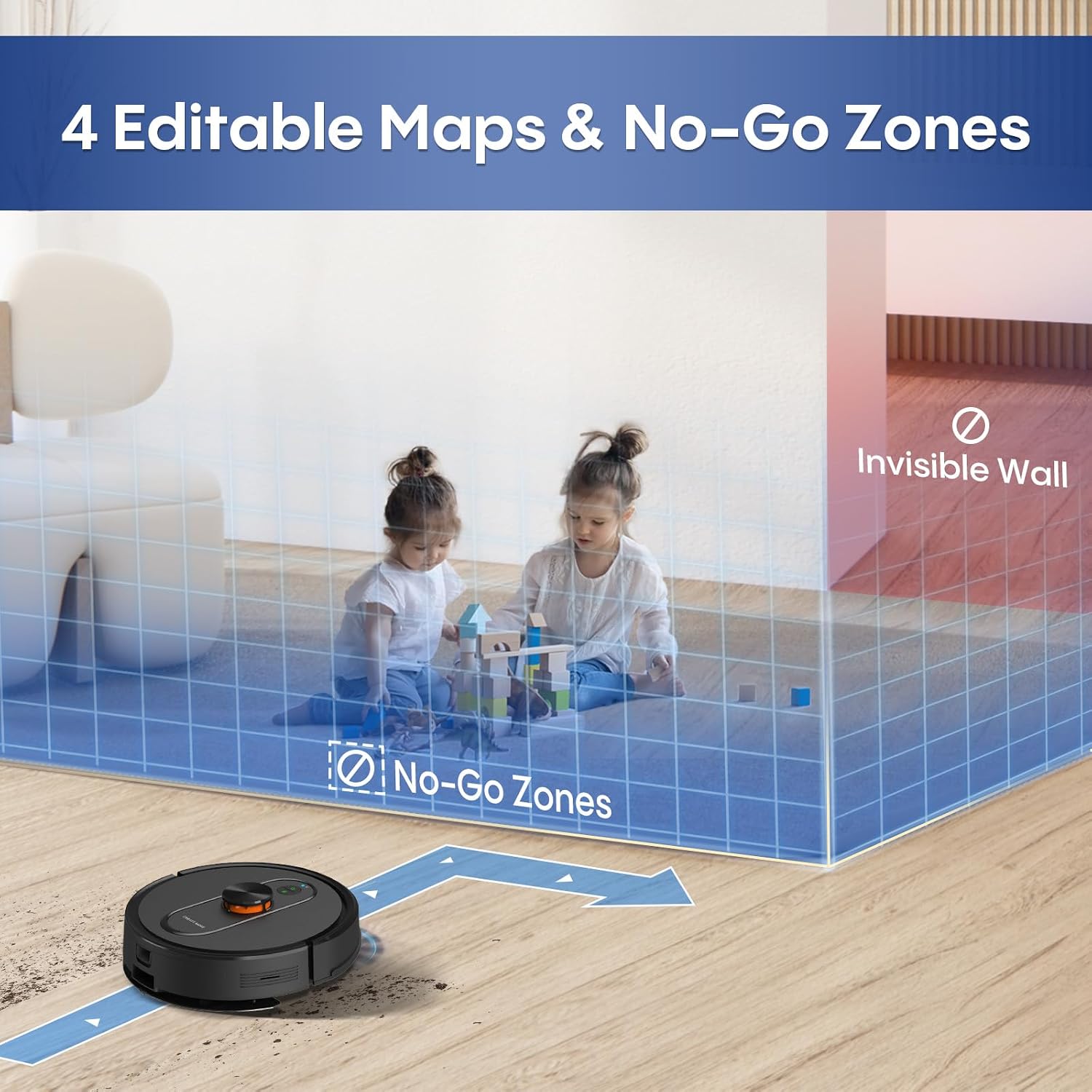Robot Vacuum and Mop Combo, 6000Pa Strong Suction, LiDAR Navigation, Self-Emptying Dock,90-Day Hands-Free,Smart Mapping,WiFi/App/Alexa,Robotic Vacuum for Pet Hair, Dust, Hard Floors and Carpets