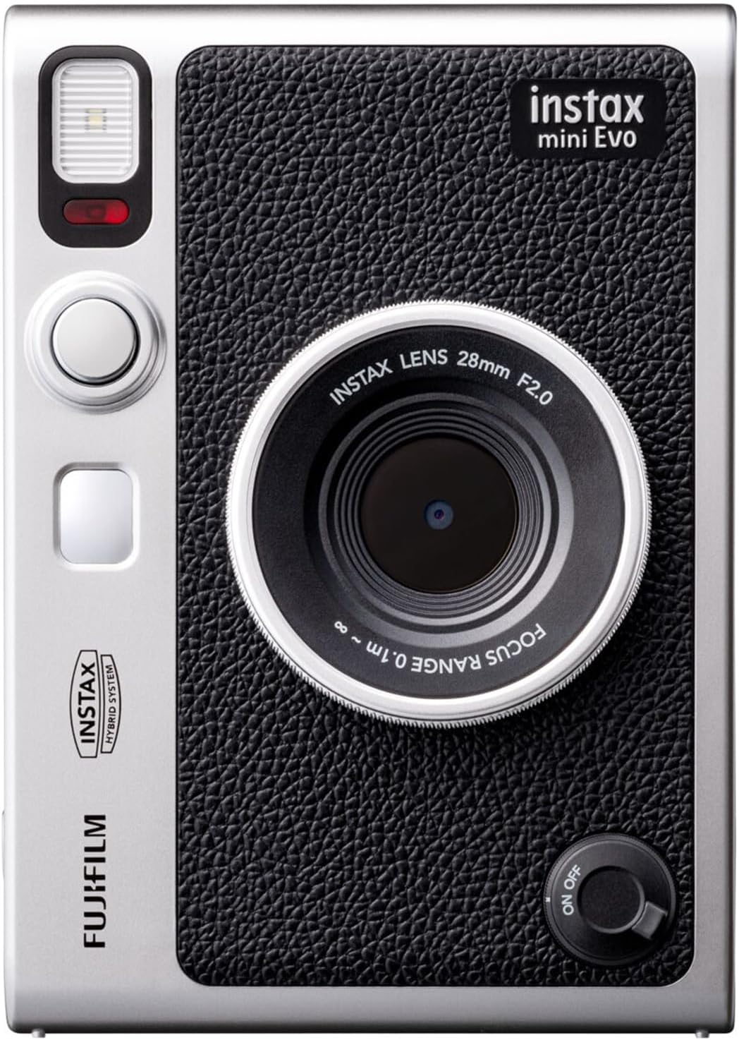 FUJIFILM INSTAX MINI EVO Hybrid Instant Camera | Black Bundle with 3 Fujifilm Instax Mini Instant Film | 60 Exposures + Microfiber Cleaning Cloth (3 Items)