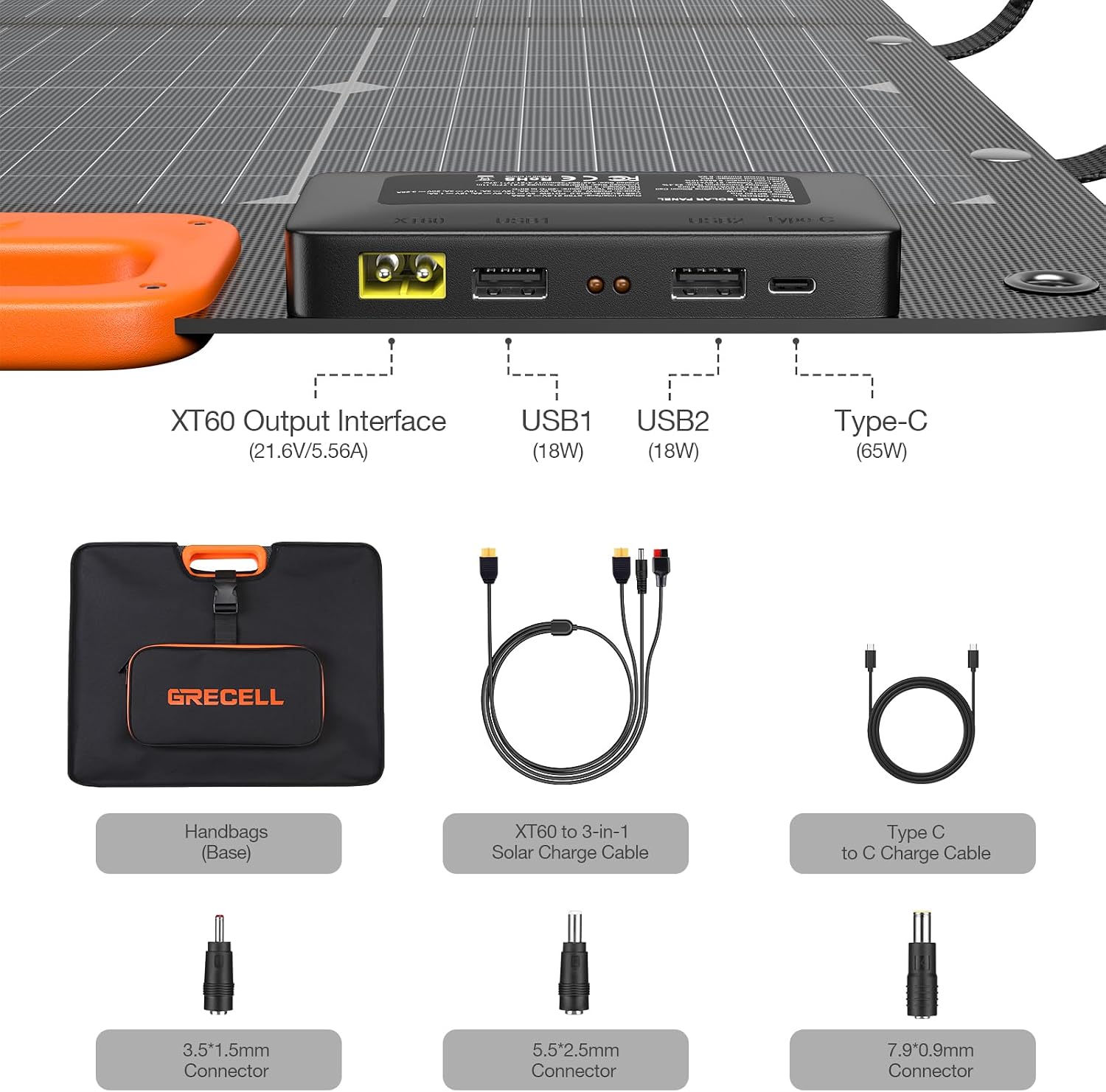 GRECELL 240W Portable Power Station with 120W Solar Panel, 24% High Efficiency 153.6WH Solar Generator, LiFePO4 Battery Dual Way 100W PD, Portable Power Bank with Integrated Stand for Outdoors Travel