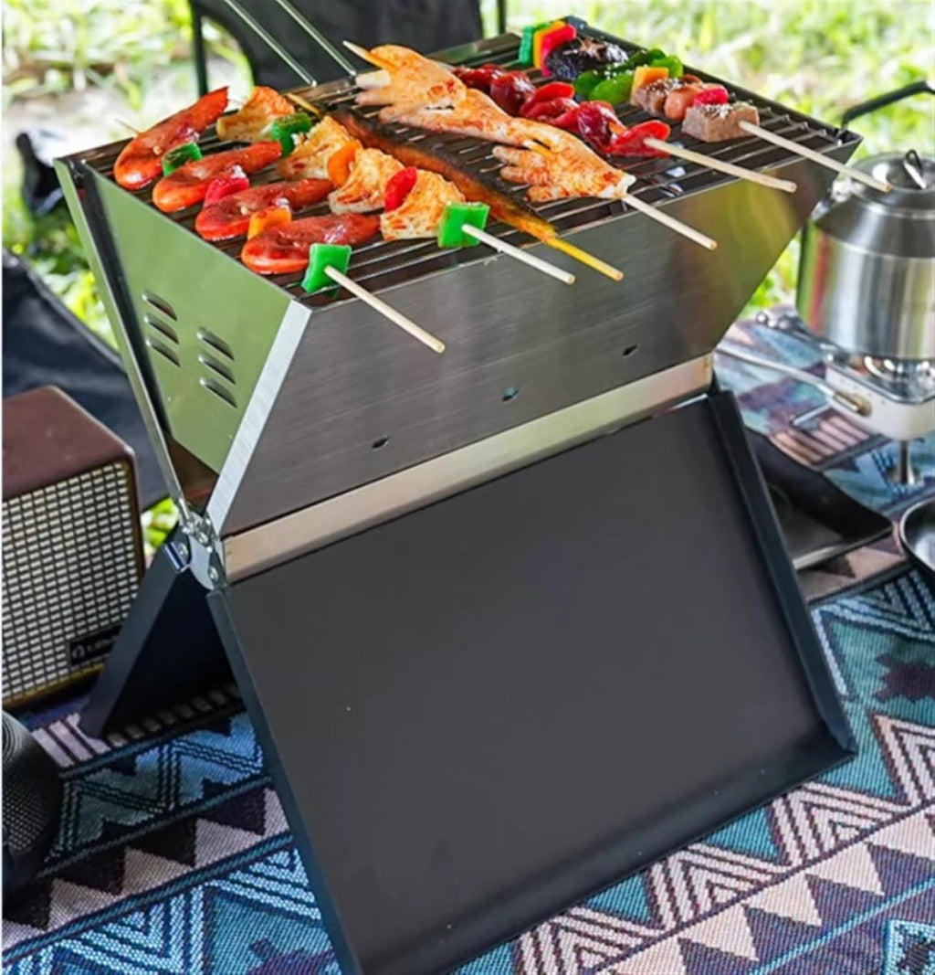 Portable Charcoal Grill Outdoor Portable Barbecue Grill Stainless Steel Folding Charcoal Grills for Campaing BBQ Grill for Outdoor