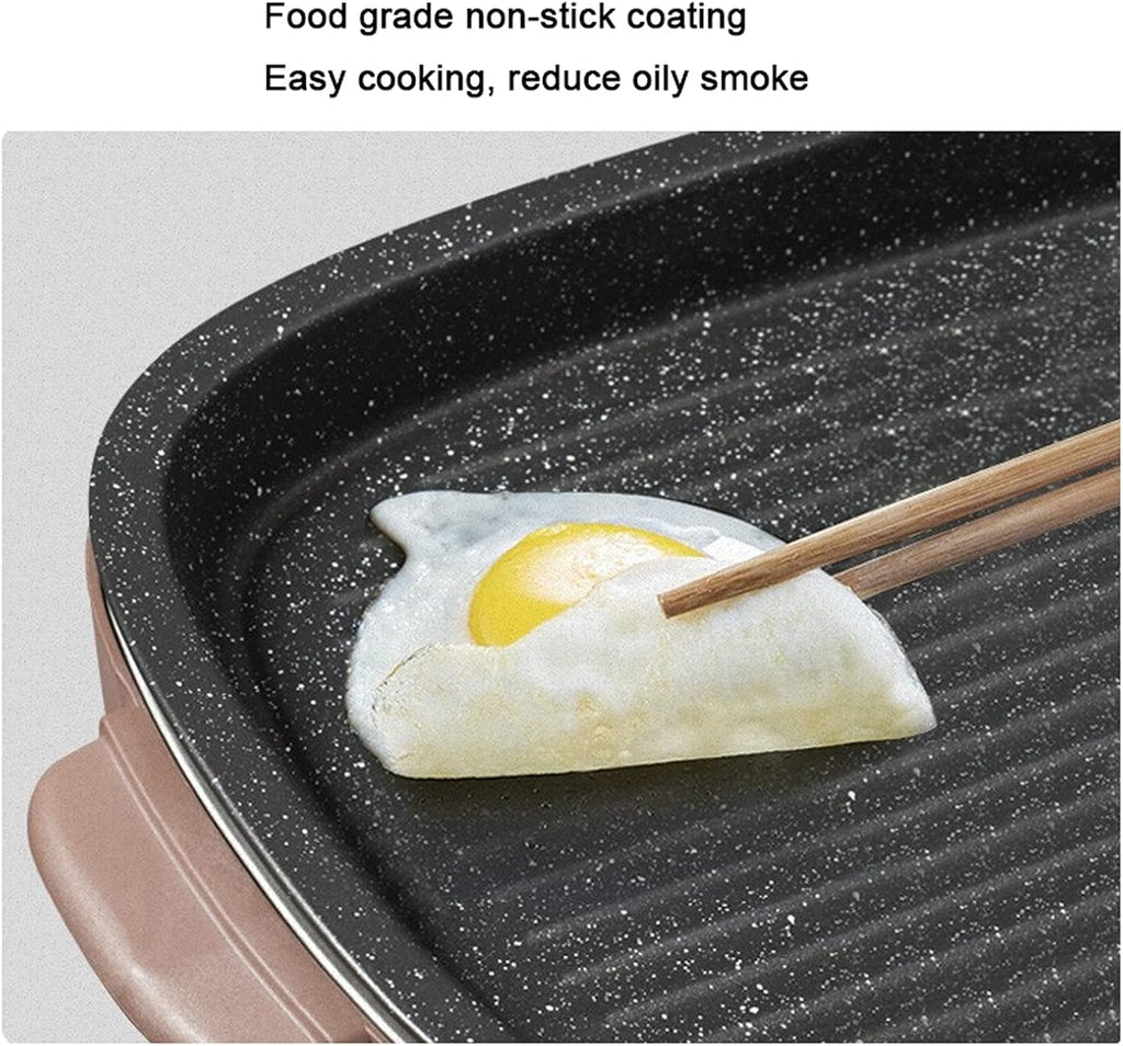 Grill for Outdoor Smokeless Indoor Grill 1200W Electric Grill Griddle Removable Non-Stick BBQ Grill Griddle Capacity for 3-5 People Practical Barbecue Tools Barbecue Grill