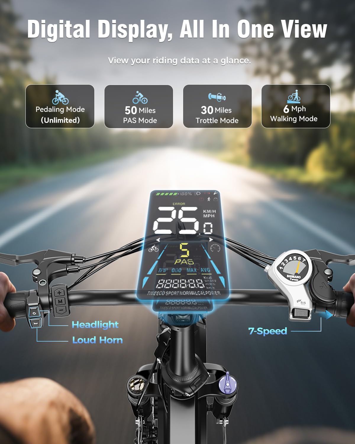 Jasion EBS Folding Electric Bike for Adults, Compact Portable 20' Fat Tire Ebike with 1200W Peak Motor, 48V Removable Battery, 25 MPH 50 Miles Aluminum Frame E-Bike Suitable for Trunk, RV, Apartment