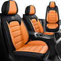 Car Seat Cover Fit for Rivian R1T 2022-2025,Compatible Airbag Non-Slip Waterproof Seat Cover,Car Seat Protector Premium Interior (Standard 2 Seats,Black Orange)