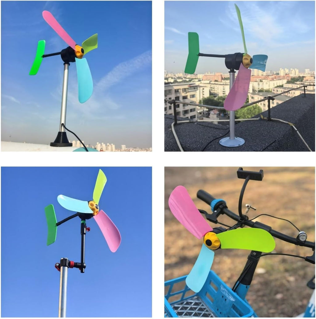 30w Portable Wind Turbine Generator Backup Wind Power Supply With LED Light For Home Power Storage, Camping And Travel