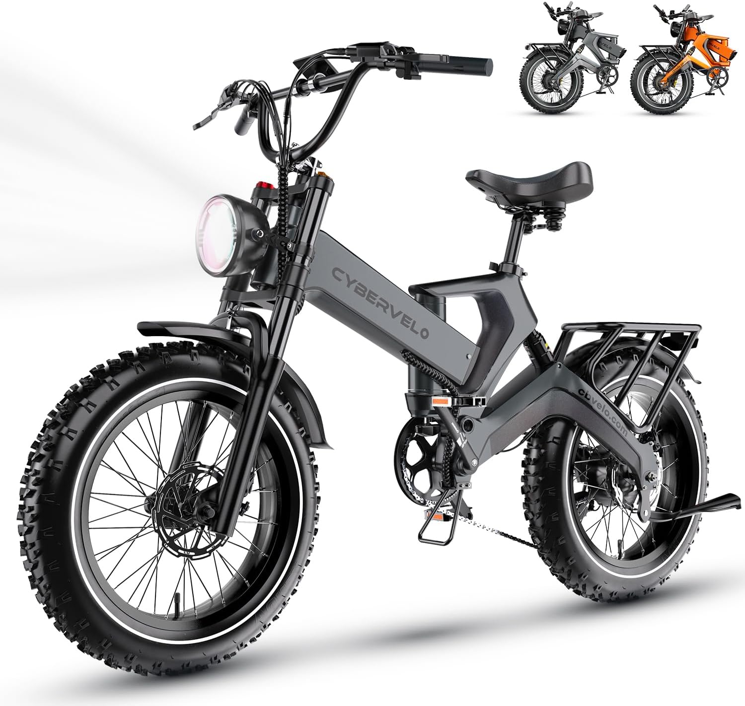 1000W(Peak 2000W)Folding Electric Bike for Adults,35MPH 100Mile,48V 25Ah Removable Battery,20' x 4.0 Fat Tire Foldable Electric Bicycle,8-Speed Electric Mountain E-Bike,UL Certified Commuter Ebikes