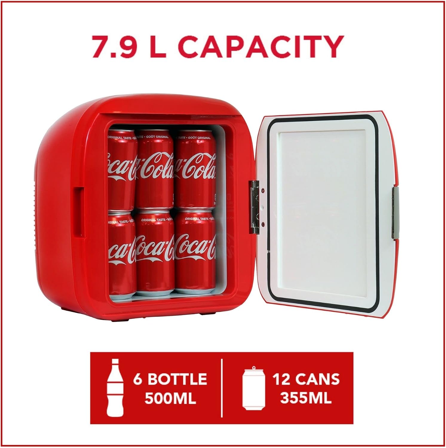 Coca-Cola CCU09 12 Can AC/DC Cube Electric Cooler by Koolatron