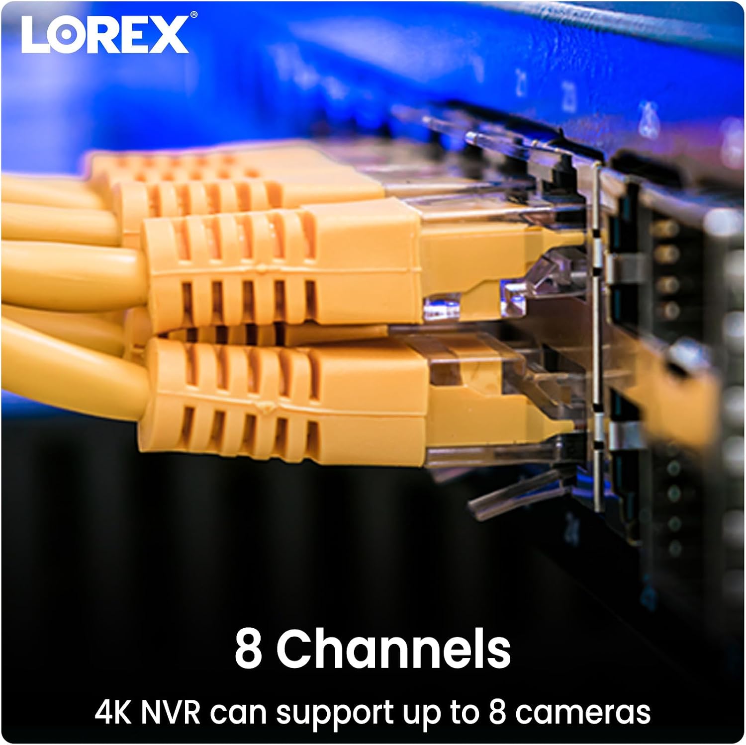 Lorex Fusion 4K Security Camera System w/ 2TB NVR - 8 Channel PoE Wired Home Security System w/ 4 Metal Cameras - Motion Detection, Color Night Vision, Weatherproof Outdoor Surveillance