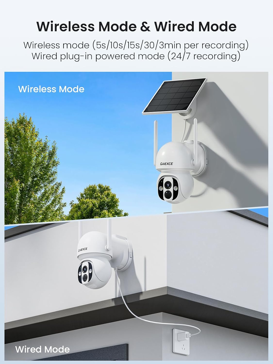 Solar Outdoor Cameras for Home Security, 8 Cam Kit, No Subscription, Wireless Security Camera System, Expandable to 10CH, 360° View PT Cameras, 2K Color Night Vision, 2.4G & 5GHz WiFi, 1TB HDD