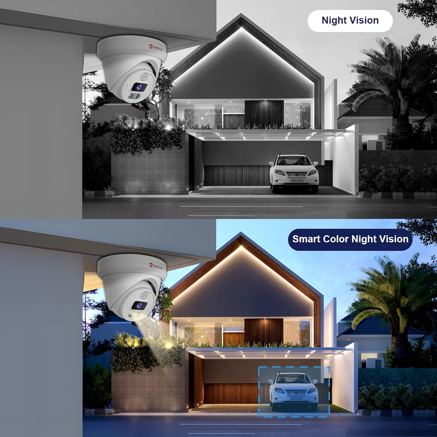 Two-Way Audio, Anpviz 16CH PoE Security Camera System, AI Human Vehicle Detection, 8PCS Wired 6MP PoE IP Cameras for Business Home, 12MP 16CH NVR Pre-Installed 4TB HDD for 24-7 Recording, NDAA