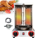Vertical BBQ Machine Commercial,Adjustable Temperature,Removable and Washable,360° Rotating Gas Kebab Grill Machine,for Grilling Meat and Vegetables