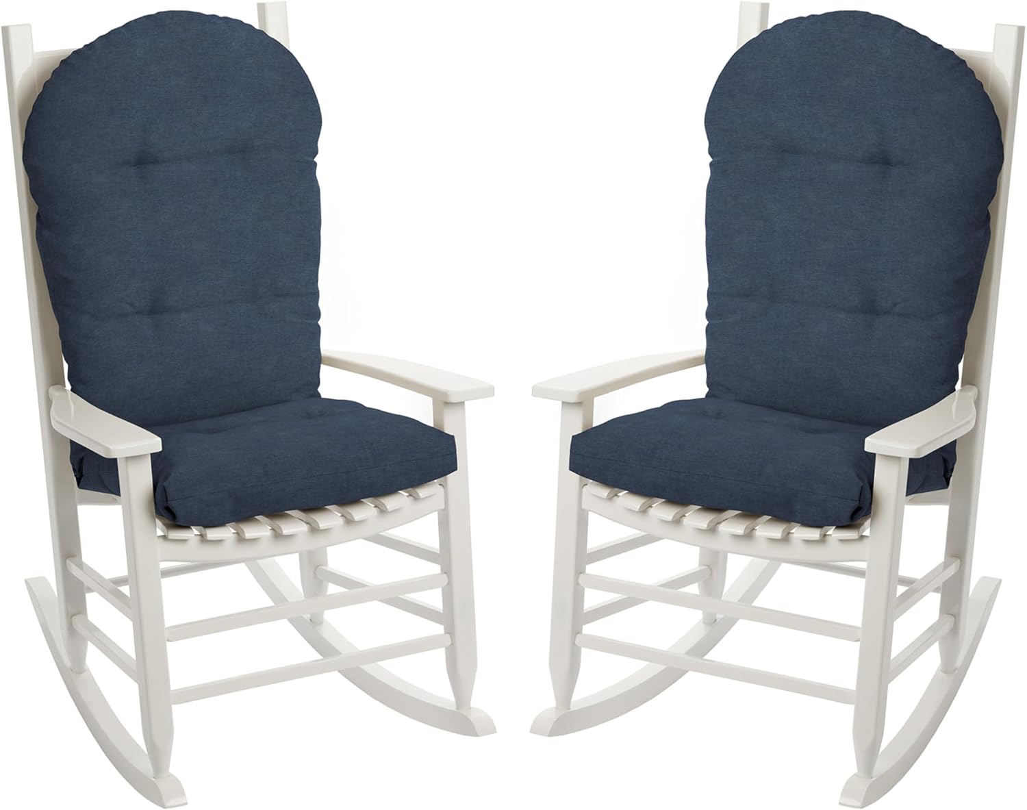 ARDEN Oceantex Indoor/Outdoor Plush Modern Tufted Adirondack Cushion, 2-Pack, 21.5 x 19, Water Repellent, Rain Proof, Fade Resistant Cushion For Rocking Chair Or Adirondack Ocean Blue