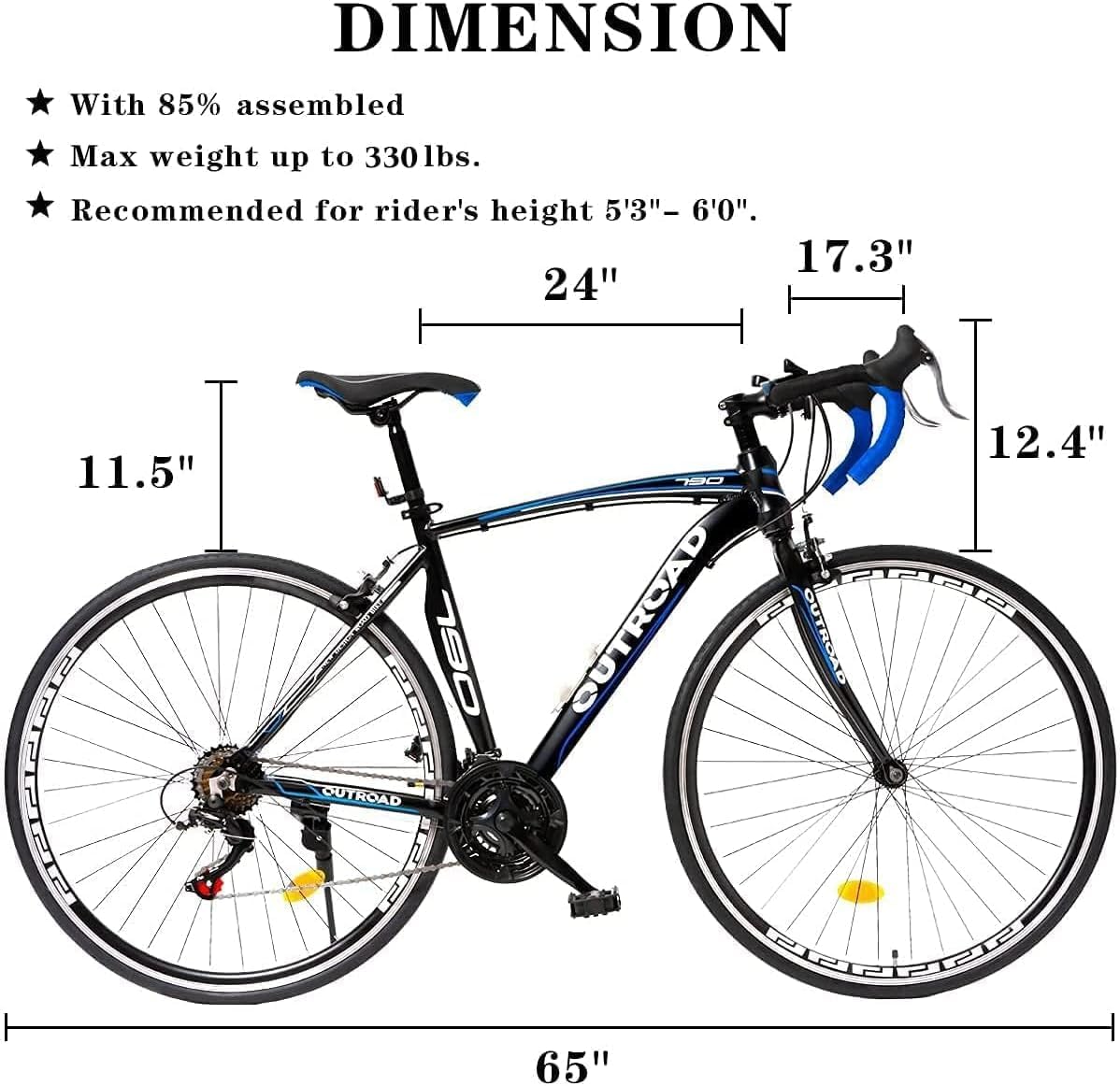 700C Wheel 21/14 Speed Road Bike with Light Weight Aluminum Alloy Frame, Commuter Bicycle with Dual Disc Brakes for Men and Women, Adult Faster Racing Bike, Red/Blue