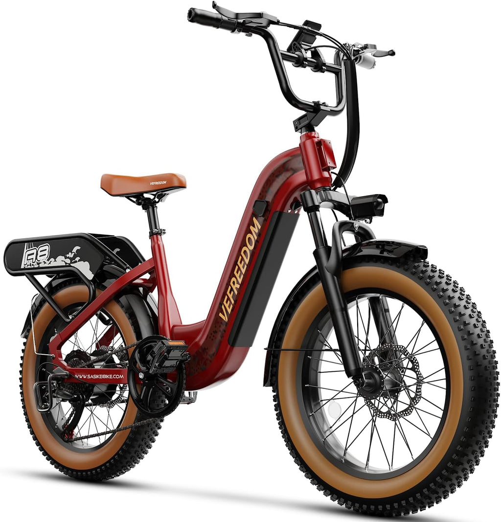 VEFREEDOM 1500W Motor Electric Bike for Adults 80 Miles 30MPH Ebike 20' x 4 Fat Tire 48V 20Ah Removable Battery Mountain E Bike Commuter Front Suspension Bicycles Men Women