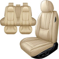 Car Seat Covers for Journey,for Dodge Journey 2009-2020,Leather Full Set Seat Covers,Airbag-Compatible Car Seat Protectors,Waterproof Seat Cover for Cars(Beige,5PCS Only)